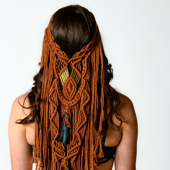 Handmade Macrame Crochet Headband - Picture 6 of 14